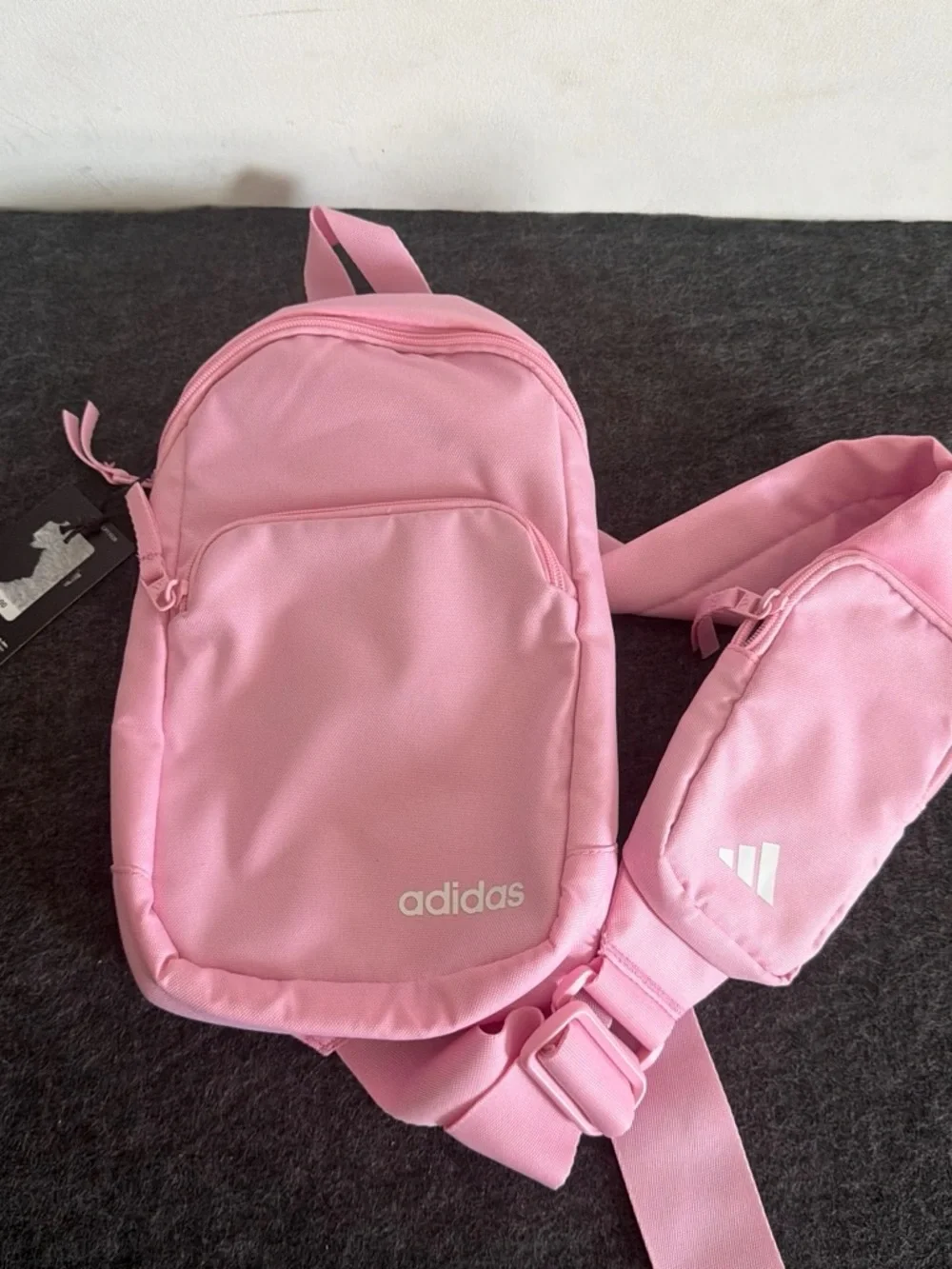 adidas Pink Sling Pack with Strap Pouch NWT - Picture 1 of 6